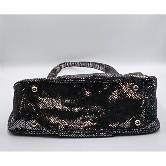 Michael Kors Women's Metallic Python-Embossed Tote Shoulder Bag Size L 2421 - Picture 11 of 13